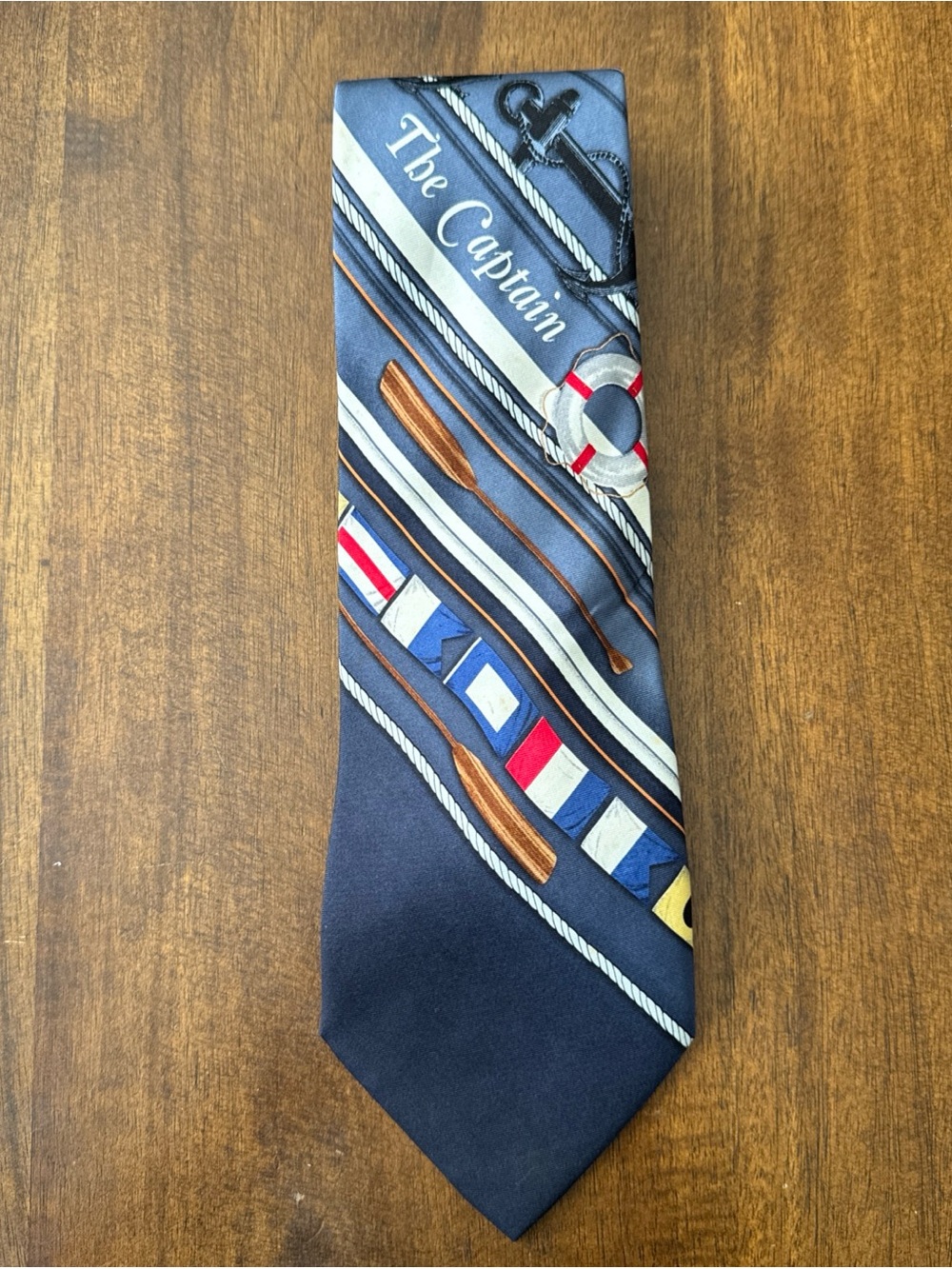 Eagle Neckwear Men's Necktie Tie Silk The Captain Nautical Boat Sea Sailing 57"